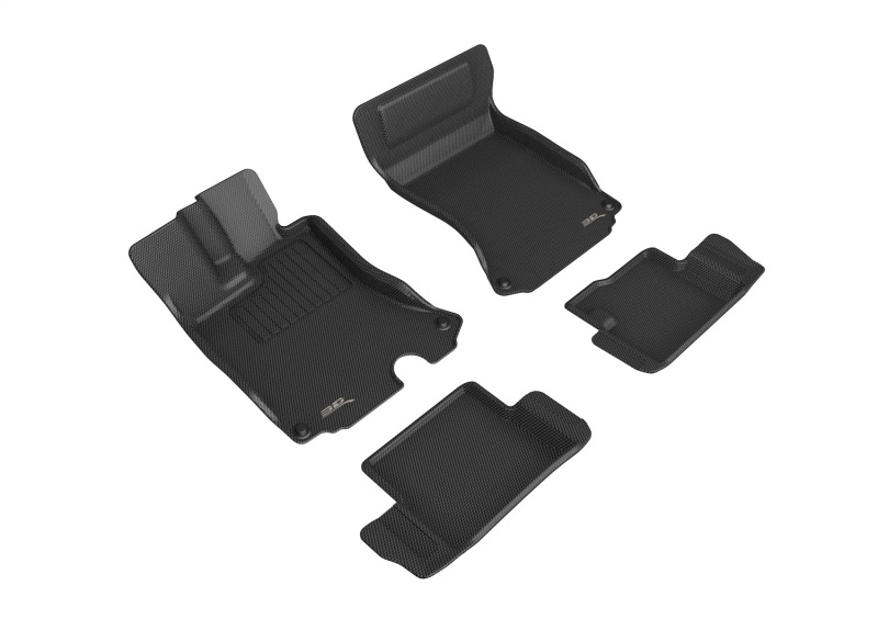 Ferrari Portofino M Floor Mat Set - Front + Rear - 3D MAXpider - Kagu Series - Black - `21-`23 Ferrari Portofino M Floor Mat Set - Front + Rear - 3D MAXpider - Kagu Series - Black - `21-`23